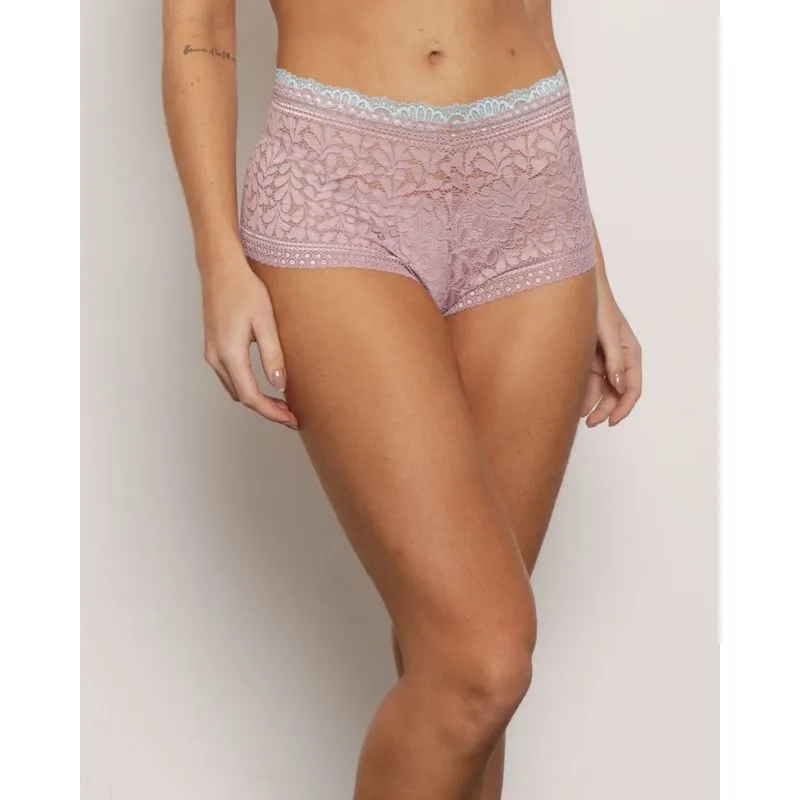 Calcinha Feminina Caleçon Renda Bege M