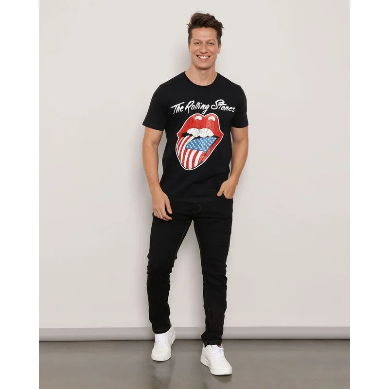 Calça Masculina Sarja Slim Com Bolso Preta 46