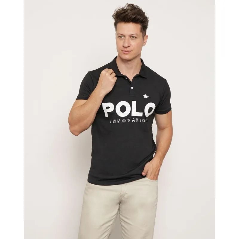 Polo Masculina Manga Curta Innovation Preta P