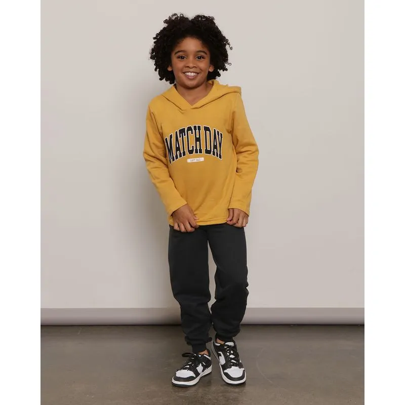 Conjunto Moletom Infantil Com Capuz Mostarda 8