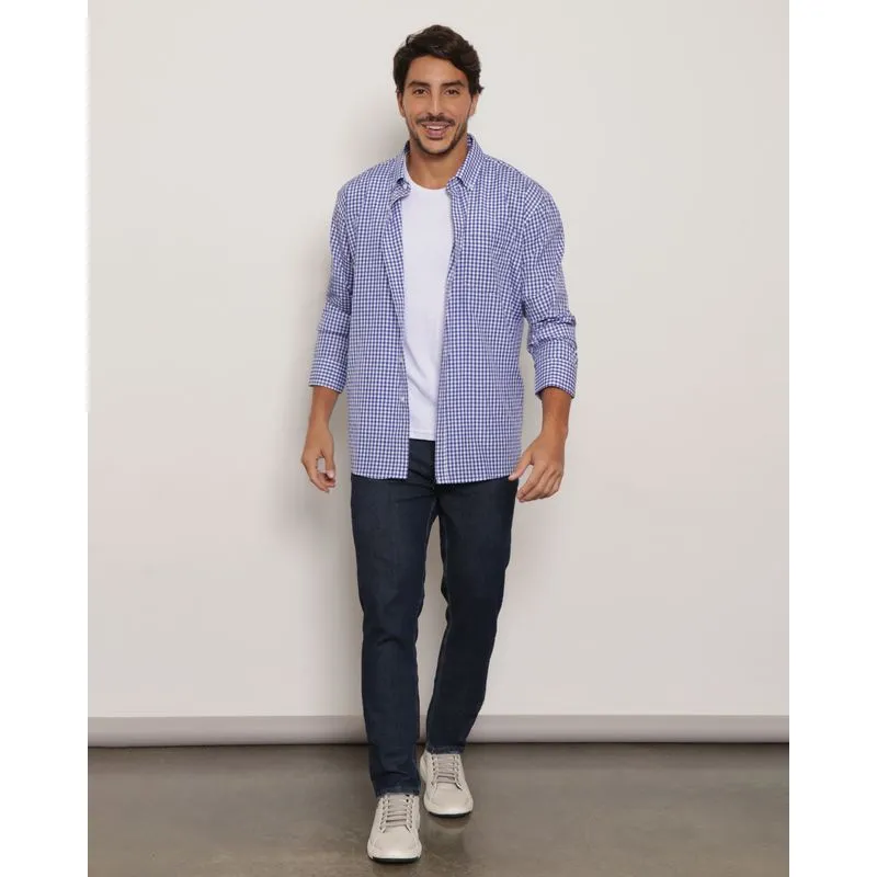 Calça Jeans Masculina Slim Azul 42