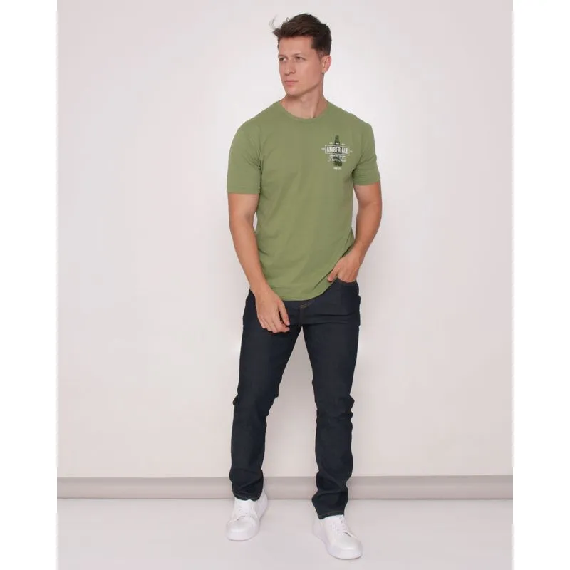 Calça Jeans Masculina Reta Com Bolsos Azul 42
