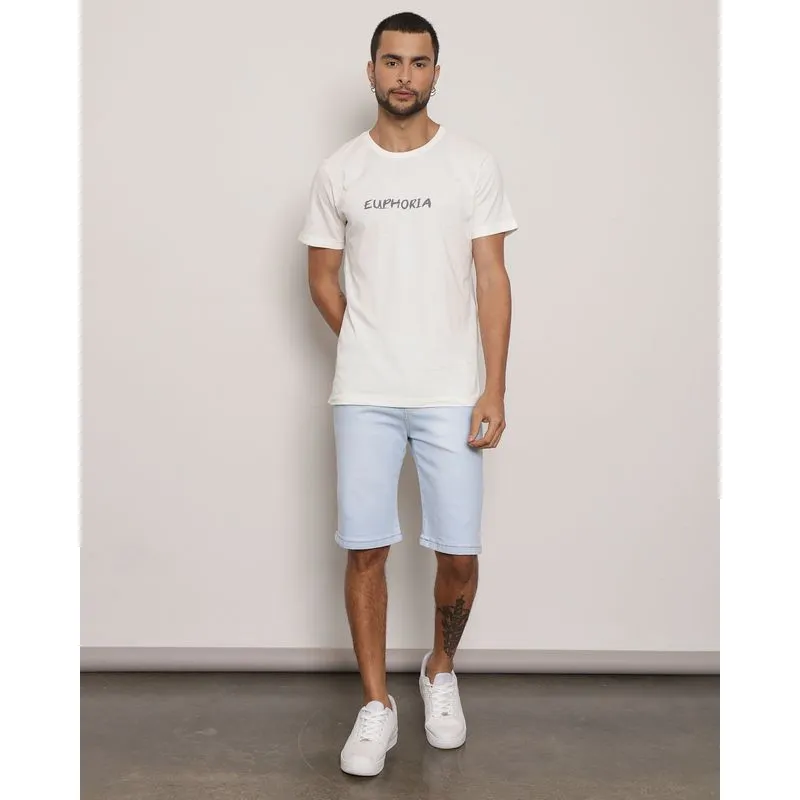 Bermuda Jeans Masculina Clara Azul 46