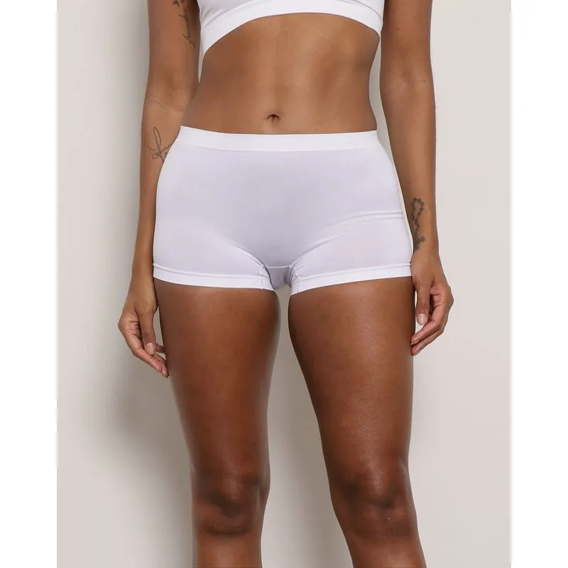 Calcinha Feminina Boxer Zee Rucci Sem Costura Branca G