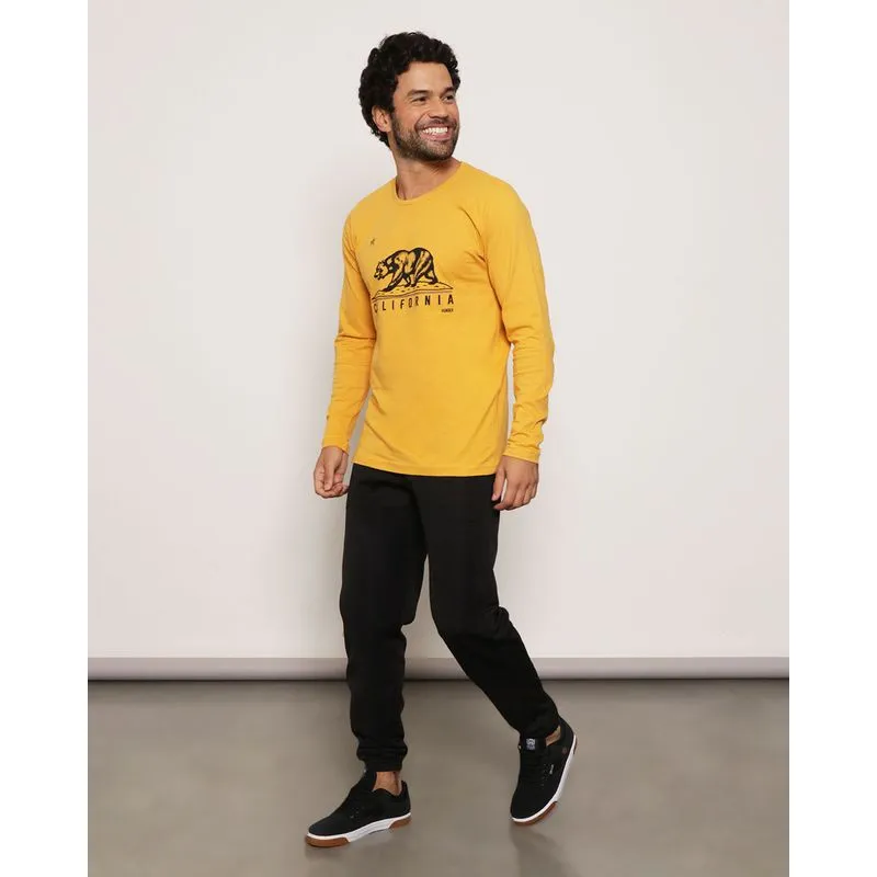 Calça Moletom Masculina Jogger Com Bolso Mescla Preta P