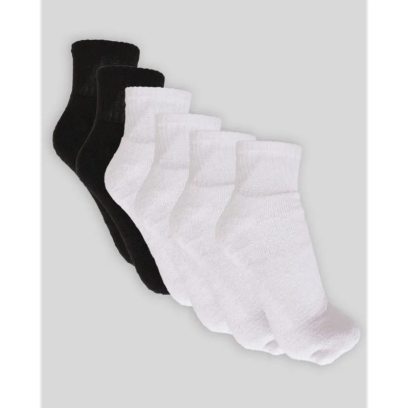 Kit 6 Pares Meia Masculina Cano Curto Fitter Preta E Branca 39 A 43