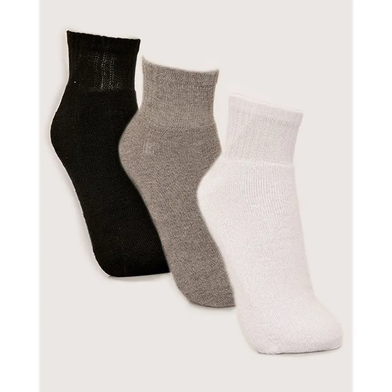 Kit 6 Pares Meia Masculina Cano Curto Fitter Preta Branca E Cinza 39 A 43