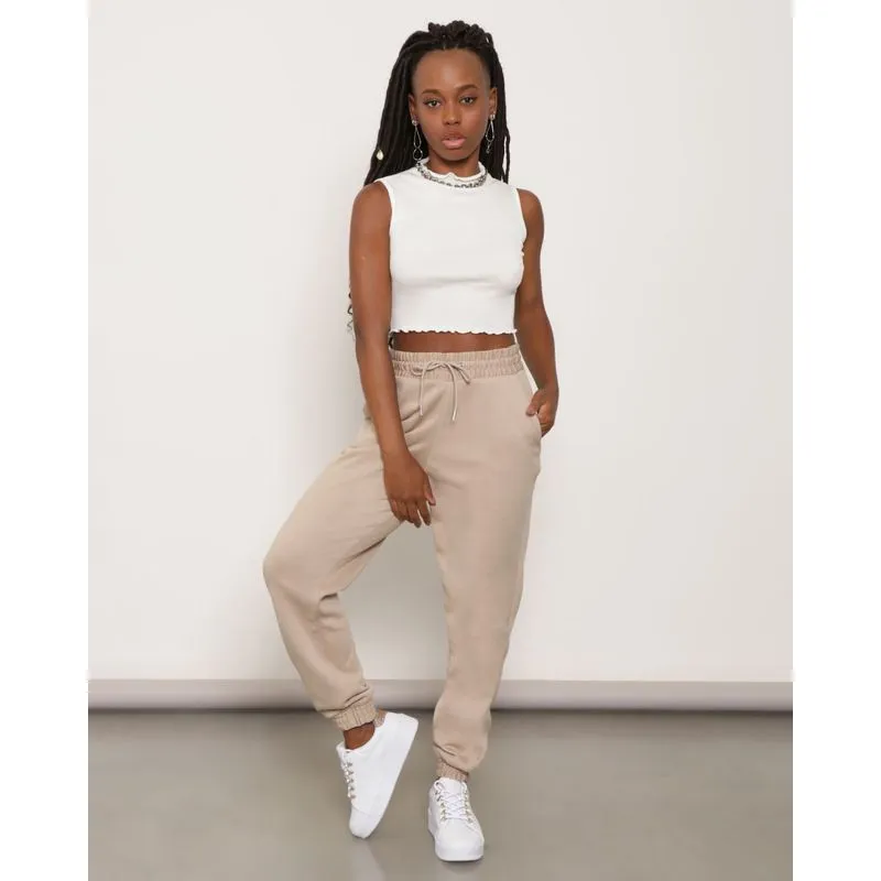 Calça Moletom Feminina Jogger Berry & Co. Bege M
