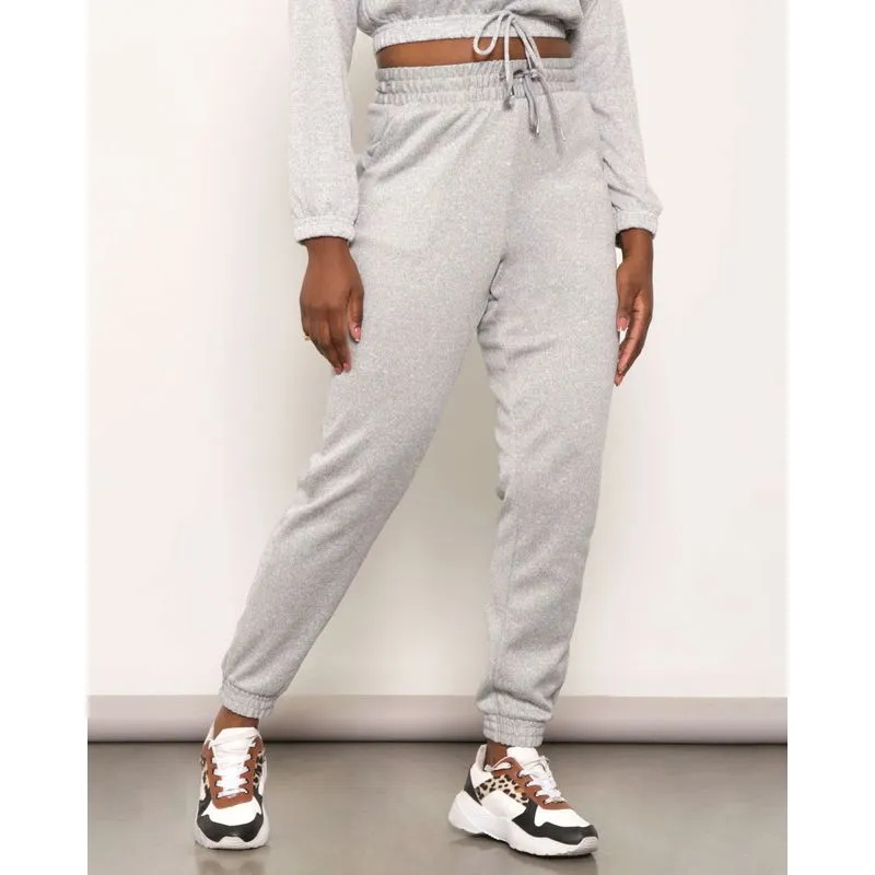 Calça Moletom Feminina Jogger Berry & Co. Cinza P