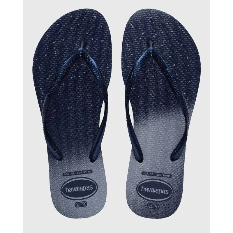 Chinelo Havaianas Feminino Slim Gloss Marinho 39/40