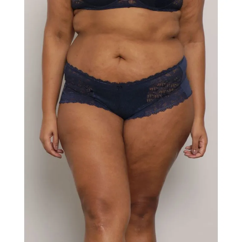 Calcinha Plus Size Feminina Caleçon Renda Marinho 48