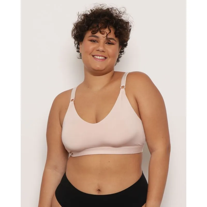 Sutiã Plus Size Feminino Top Sem Bojo Bege 50