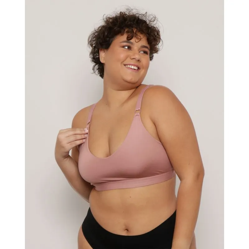 Sutiã Plus Size Feminino Top Sem Bojo Rosa 52