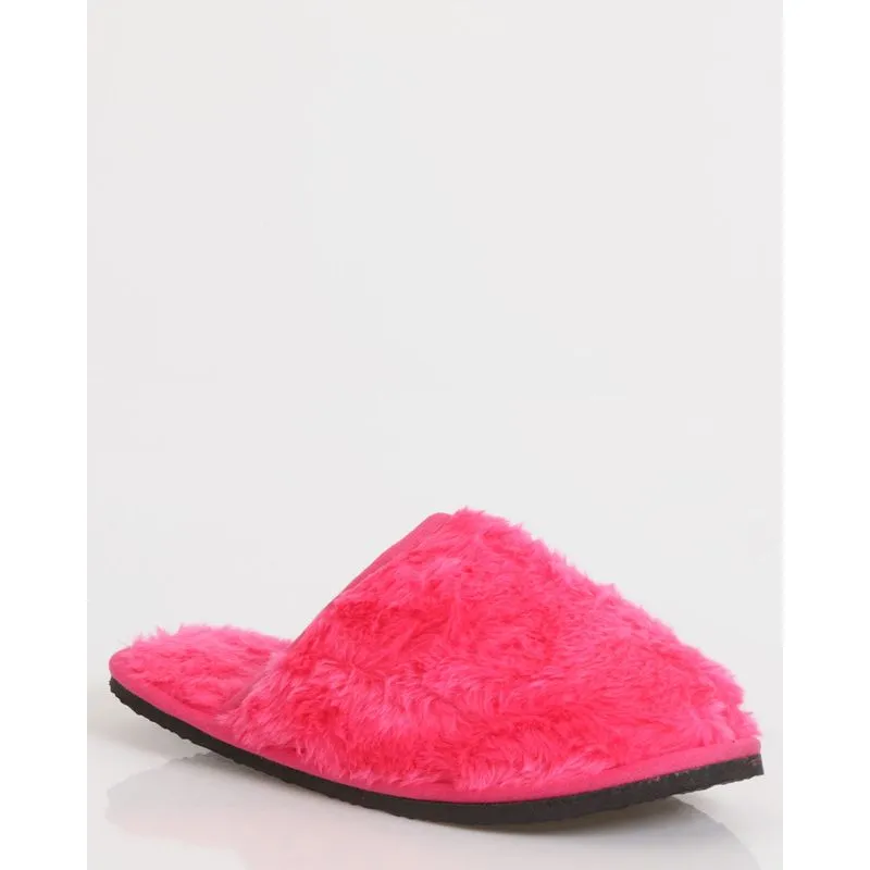 Pantufa Feminina Pelúcia Rosa Escuro 33/34