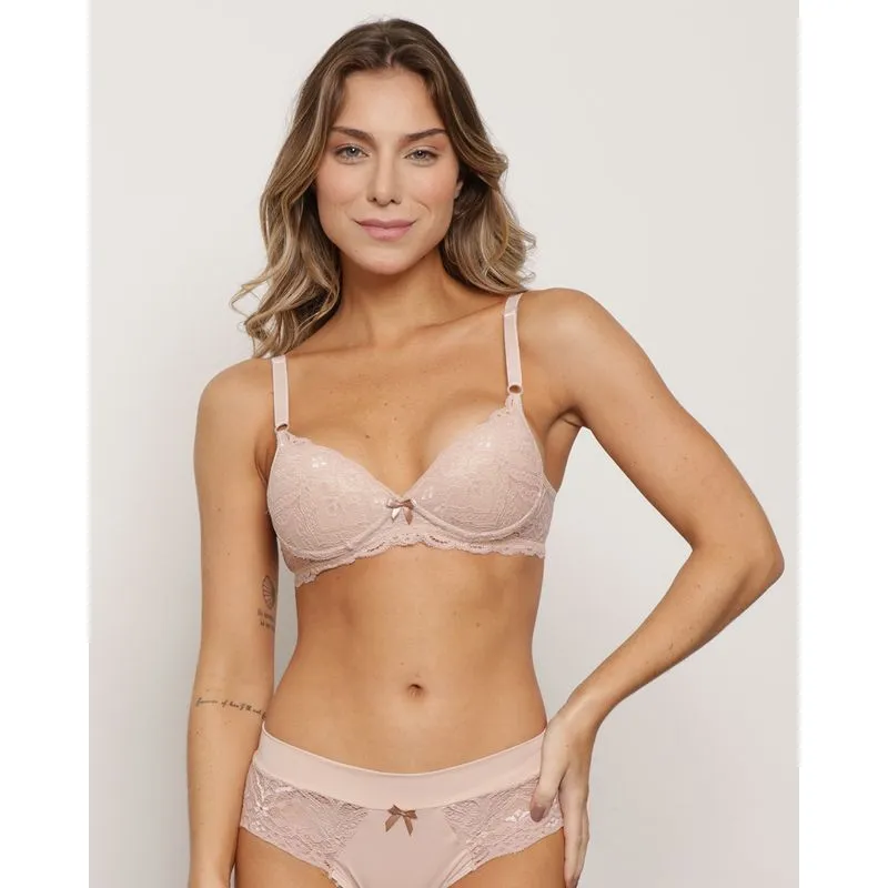 Sutiã Feminino Base Renda Bege 42