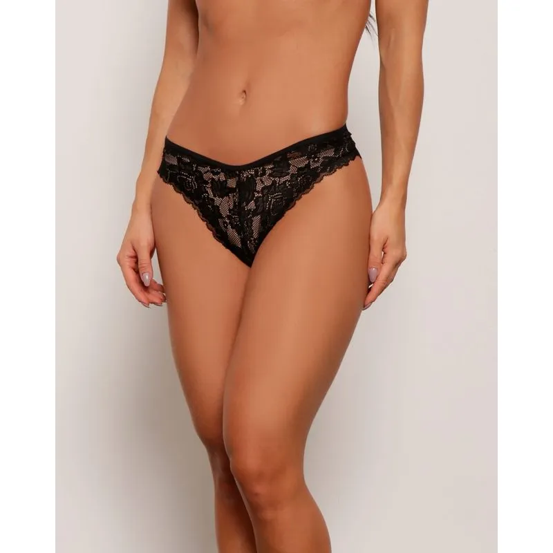 Calcinha Feminina Fio Renda String Preto M