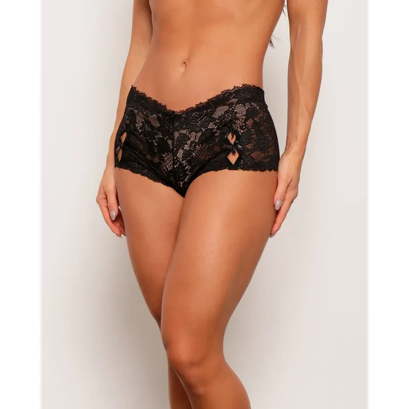 Calcinha Caleçon Feminina Renda Preta P