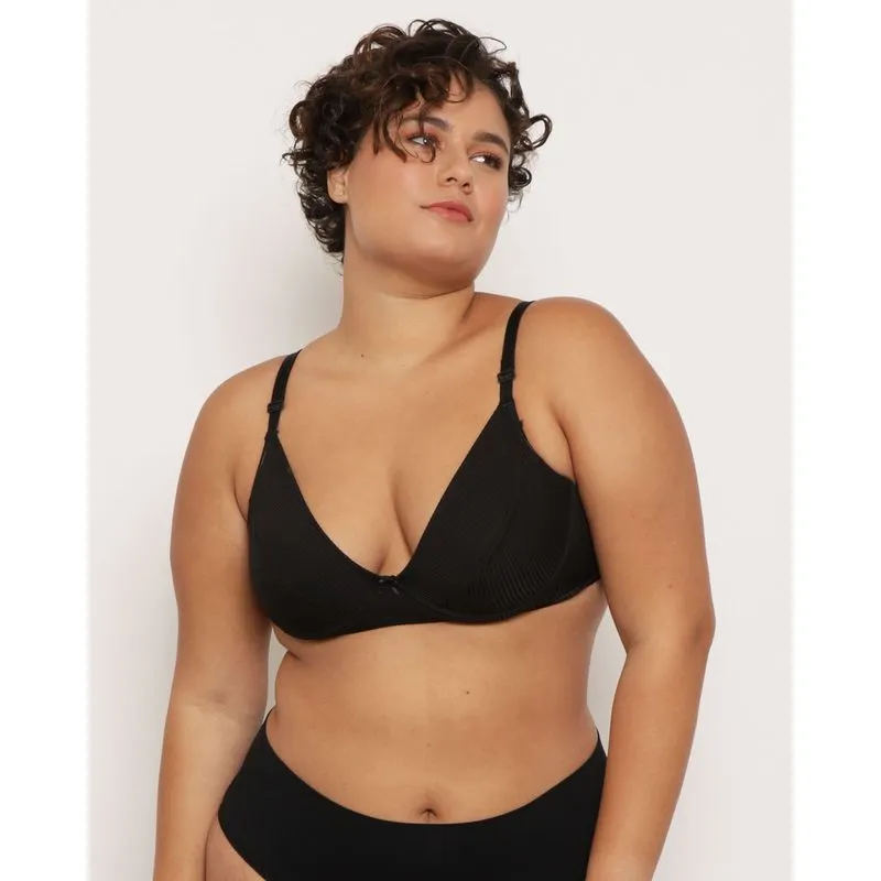Sutiã Plus Size Sem Bojo Preto 52
