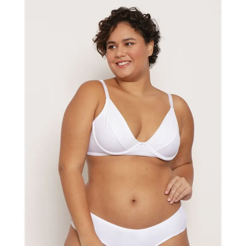 Sutiã Plus Size Sem Bojo Branco 48