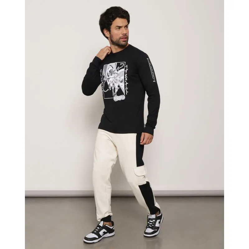 Calça Masculina Moletinho Jogger com Recorte Off White G