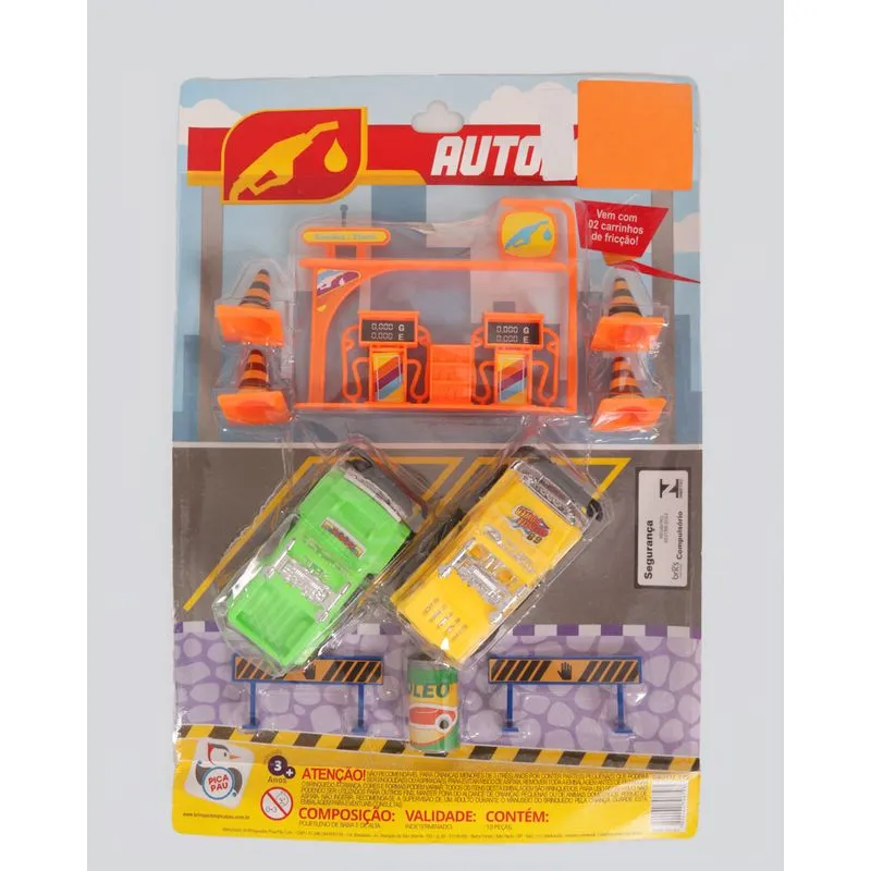 Brinquedo Autoposto 10 Peças Colorido UN