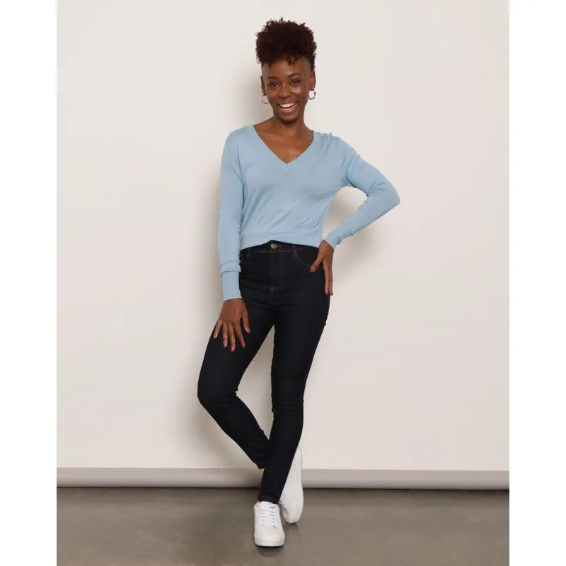 Calça Jeans Skinny Feminina Azul 48