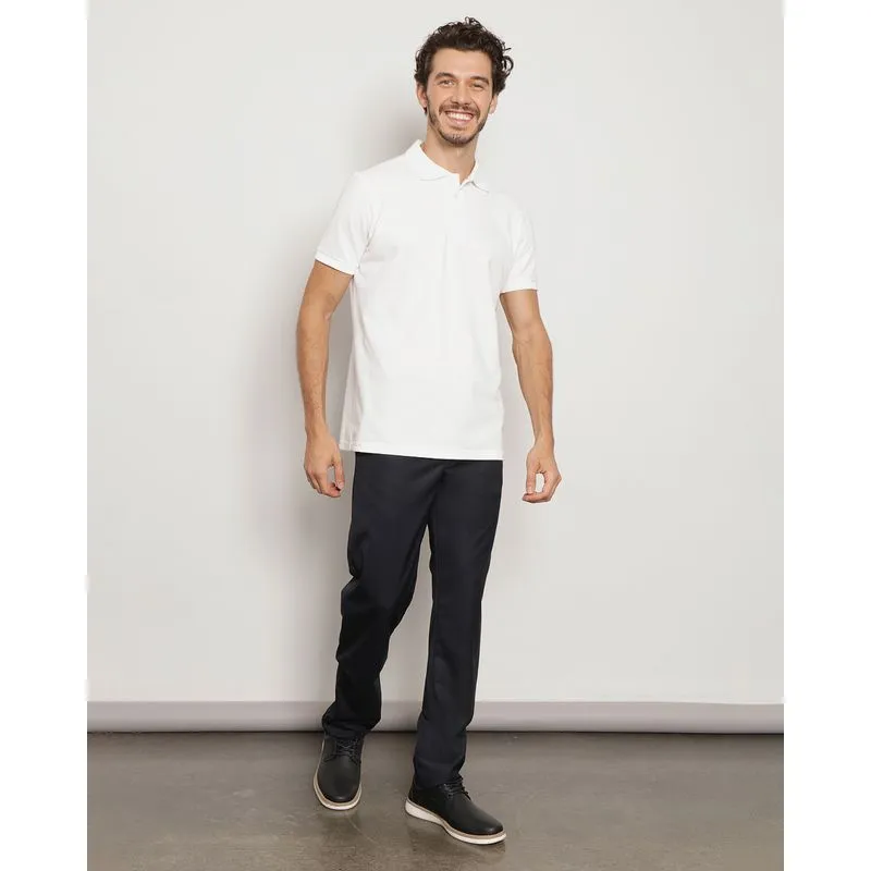 Calça Masculina Social Slim Com Bolsos Marinho 46