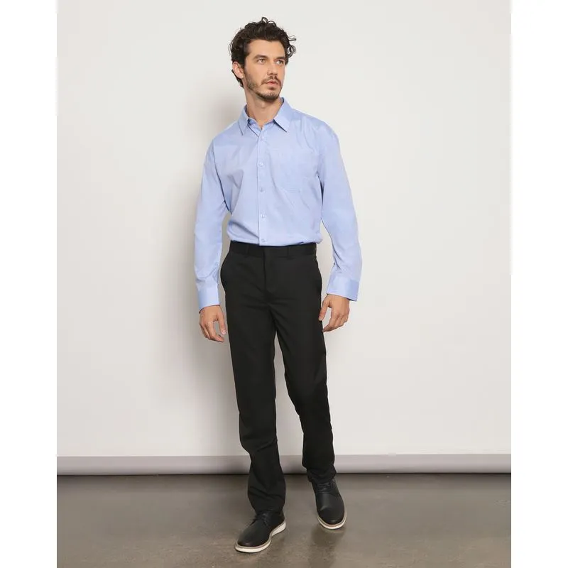 Calça Masculina Social Slim Com Bolsos Preto 44