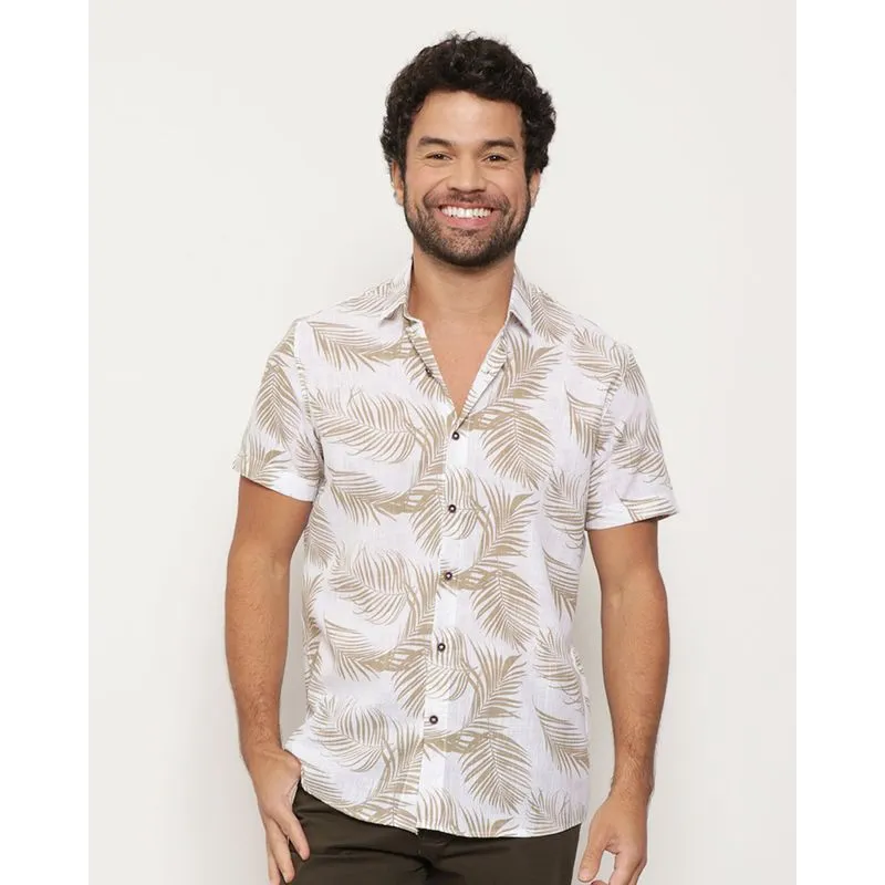 Camisa Masculina Flame Estampada Off White 1