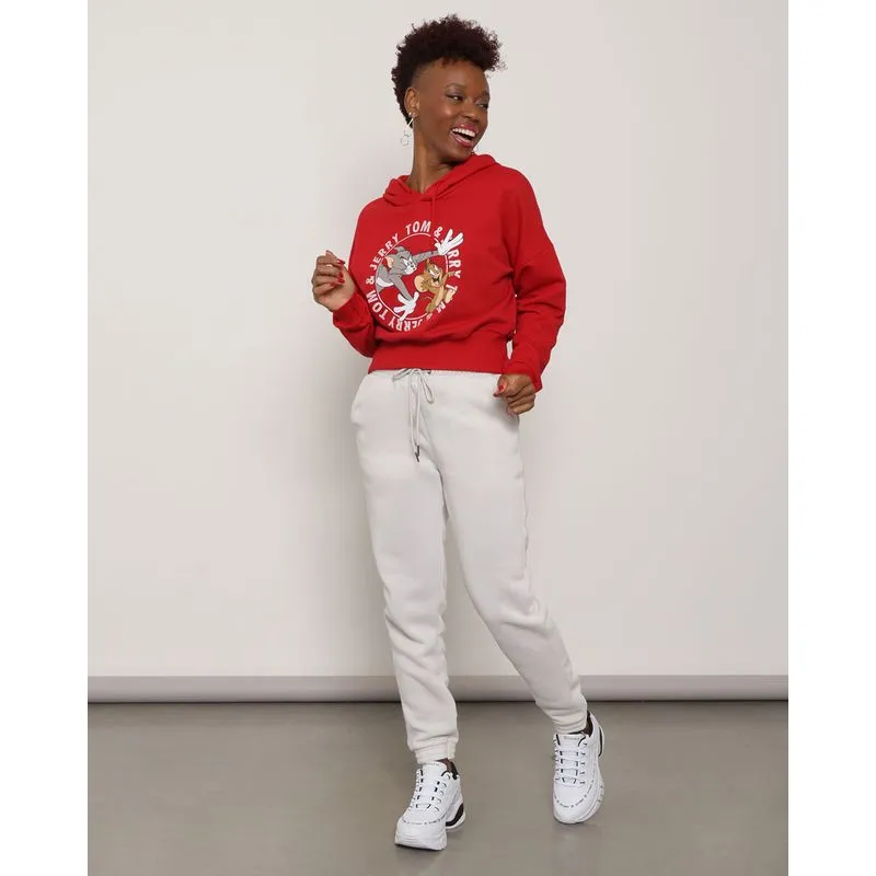 Calça Moletom Feminino Jogger Off White P