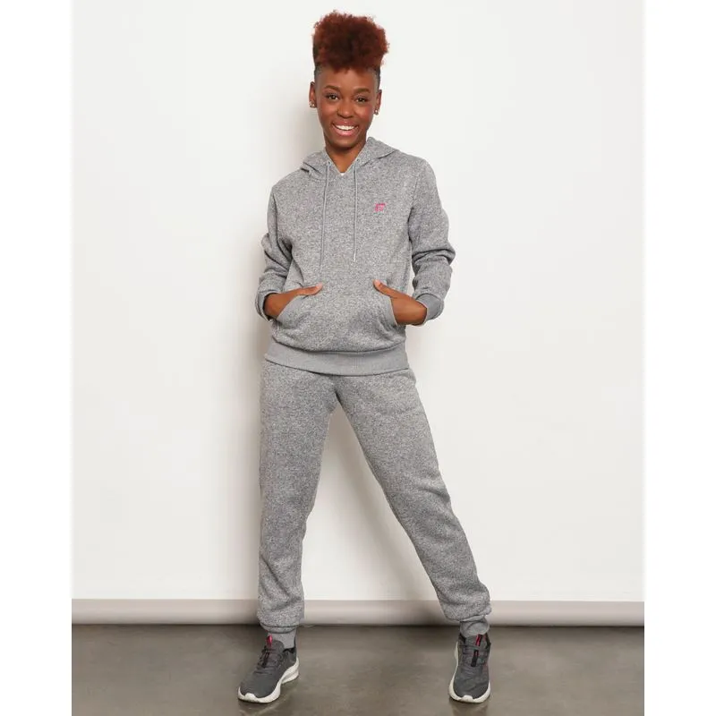 Calça Moletom Feminina Jogger Fitter Fitness Cinza GG