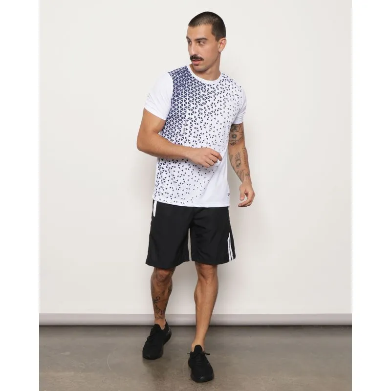 Bermuda Masculina Reta Esportiva Com Recortes Preta P