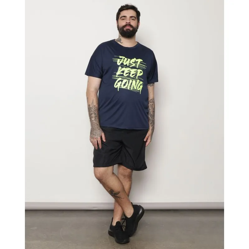 Bermuda Esportiva Plus Size Masculina Reta Preta G1
