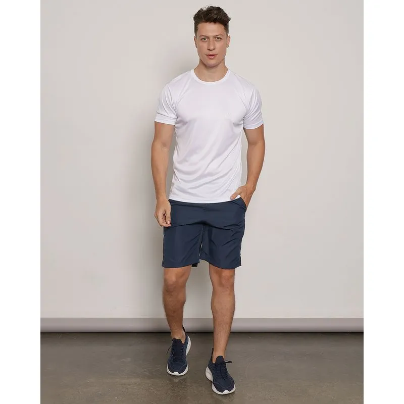 Bermuda Masculina Esportiva Bolso Com Viés Neon Marinho M