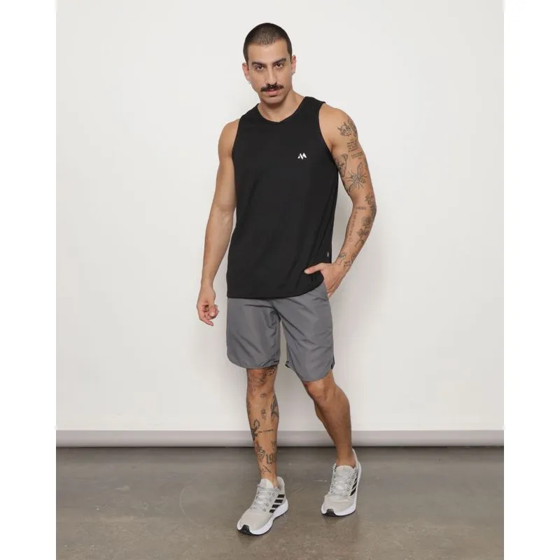 Bermuda Masculina Reta Com Bolsos Esportiva Cinza M