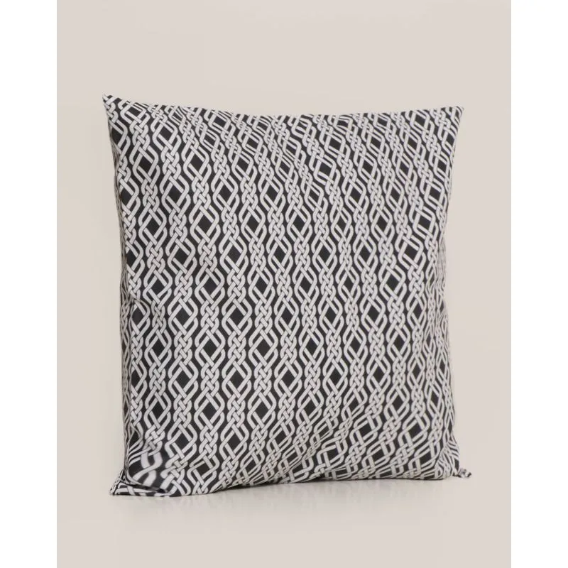 Capa De Almofada 40cm x 40cm Döhler Geométrica Preta UN