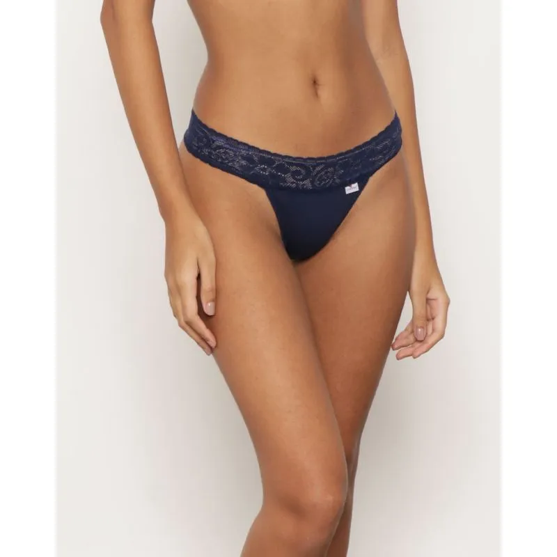Calcinha Feminina String com Renda Marinho P