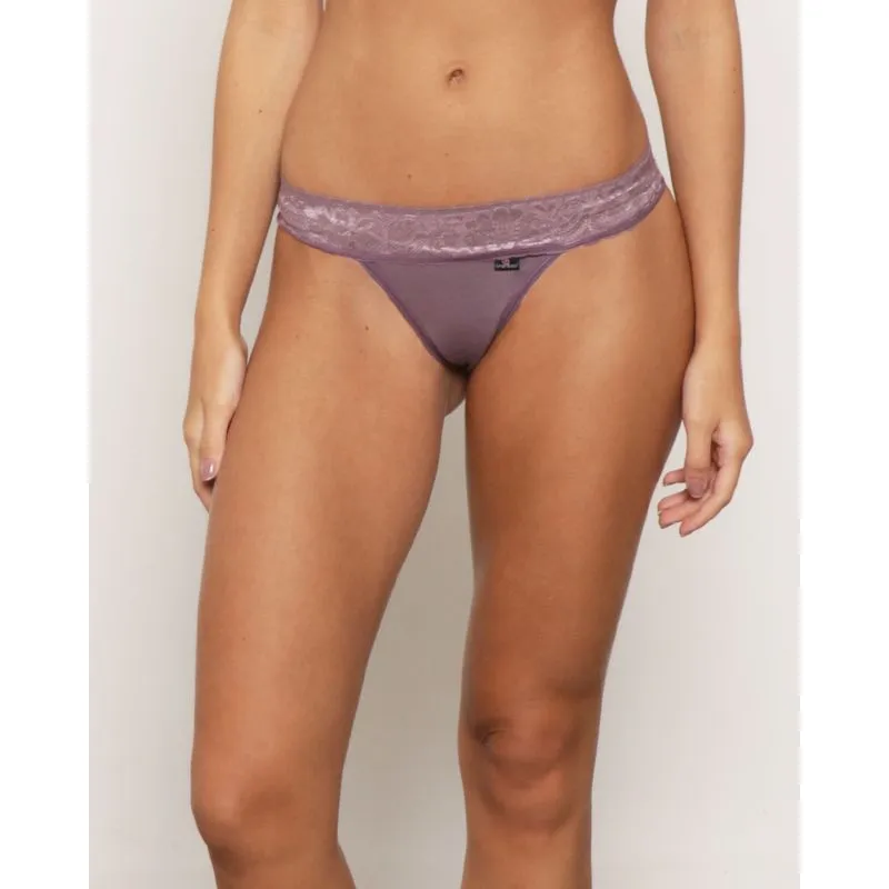 Calcinha Feminina String com Renda Lilás GG