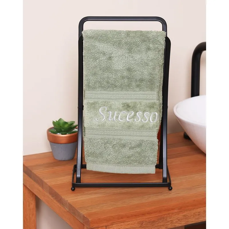 Toalha Social 30cm x 50cm Bouton Com Bordado Sortido Verde UN