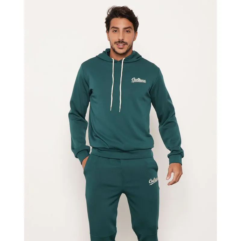 Blusão Masculino Com Capuz Helanca Verde P