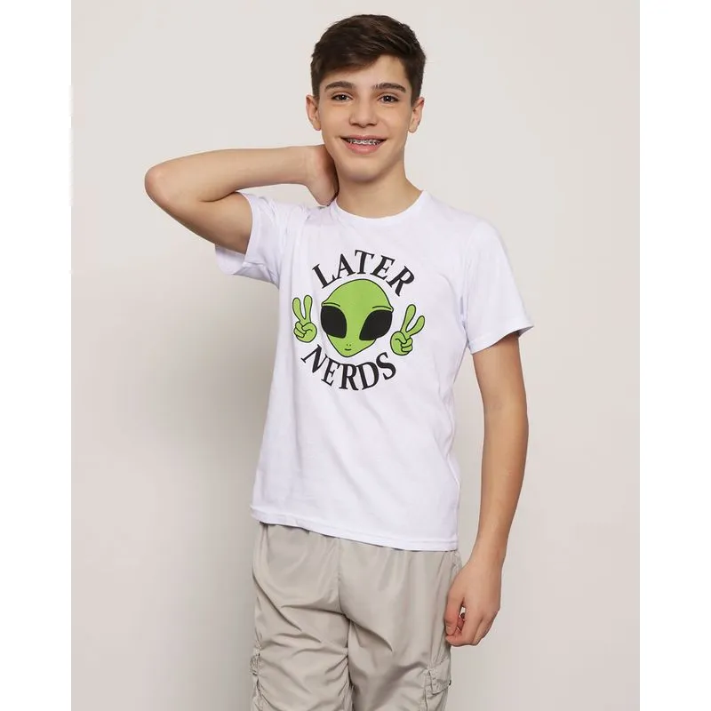 Camiseta Juvenil Estampa Ete Manga Curta Branco 10