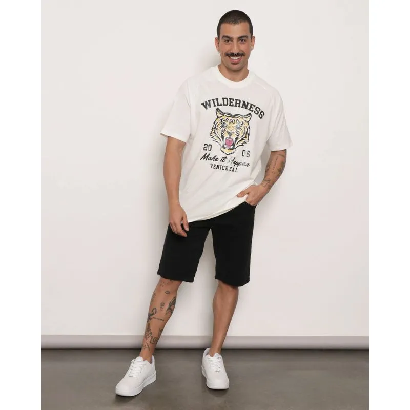 Bermuda Masculina Sarja Reta Preta 38