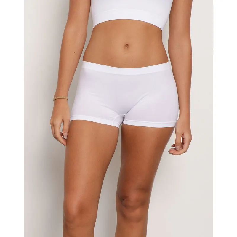 Calcinha Feminina Boxer Sem Costura Branca G