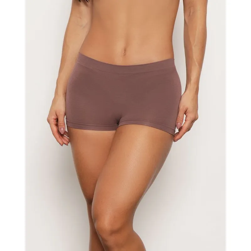 Calcinha Feminina Boxer Sem Costura Marrom M