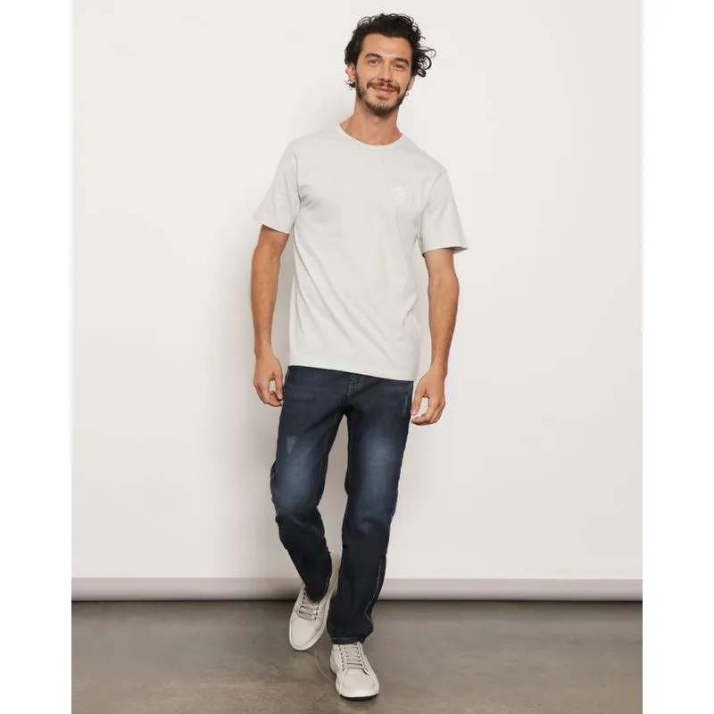 Calça Jeans Masculina Vizzy Slim Com Puídos Azul 48