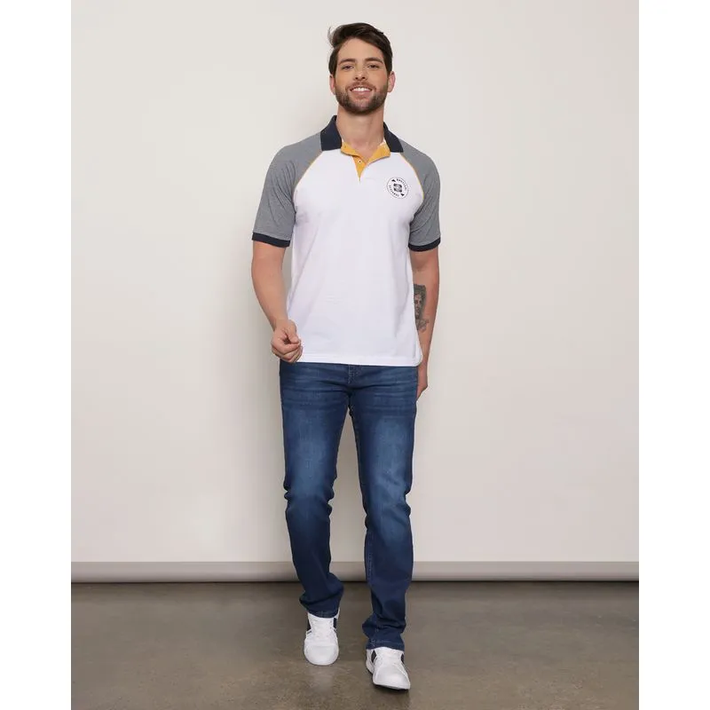 Calça Jeans Masculina Vizzy Estonada Slim Azul Escuro 46