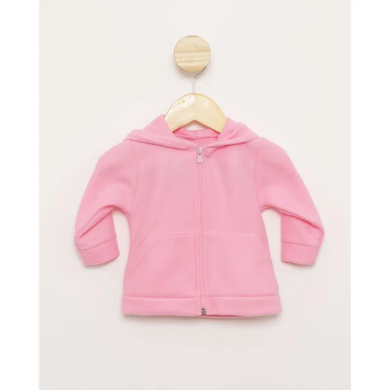 Jaqueta Bebê Soft Com Capuz Rosa Claro M