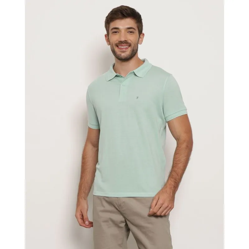 Polo Masculina Piquet Manga Curta Verde Claro M