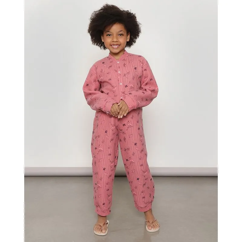 Macacão Infantil Estampado Soft Floral Rosa 10