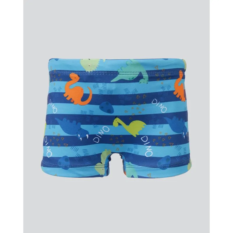 Sunga Bebê Boxer Estampada Dinossauro Azul 1